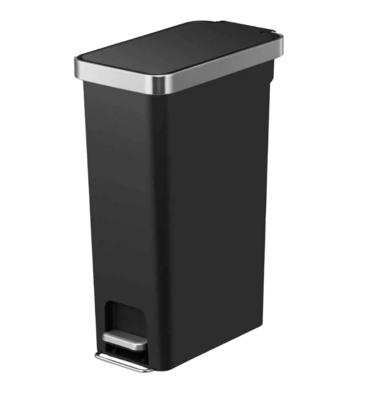 Cubo negro con pedal 40L Hana Slim